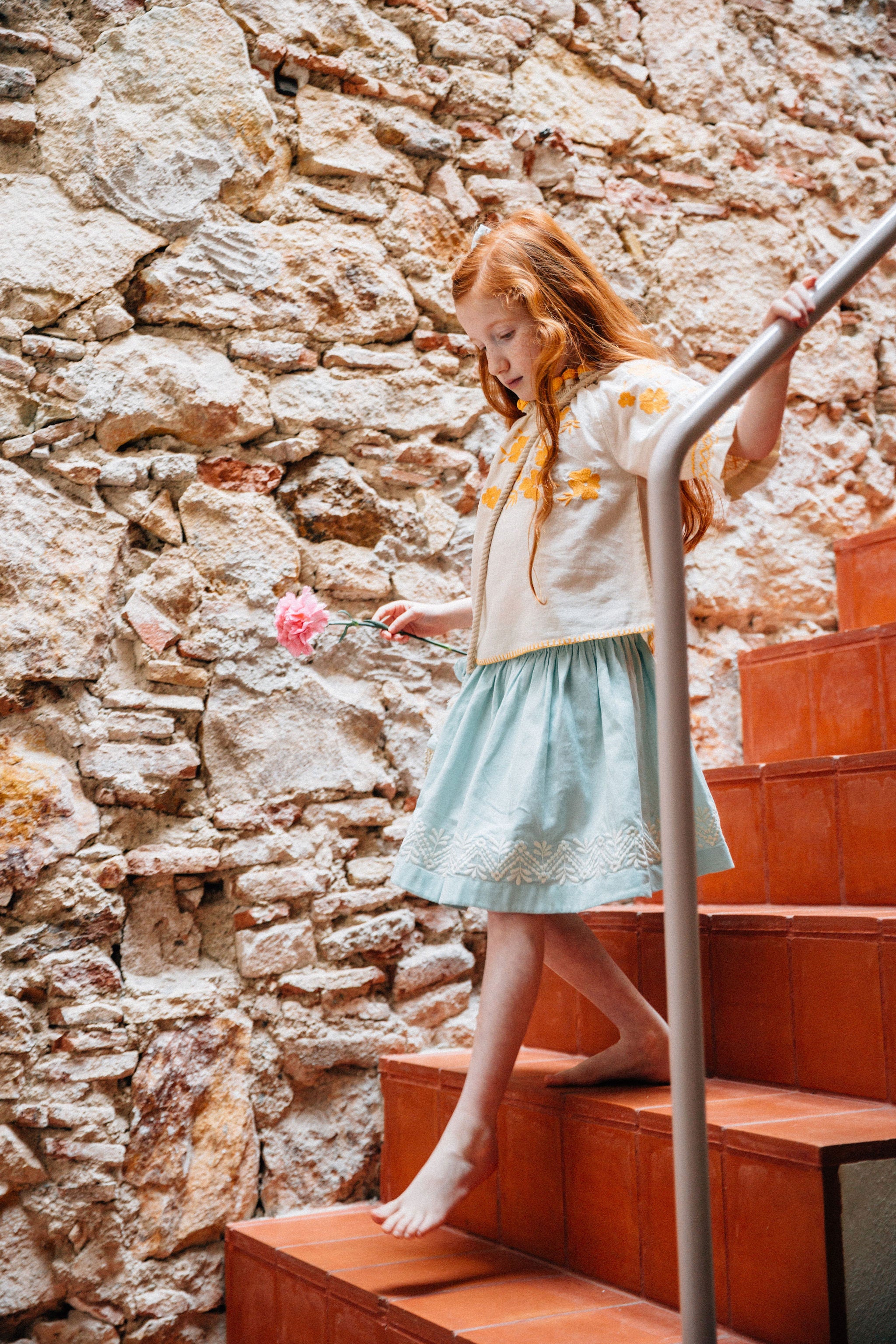 Jupe Marguerite - Bleu ciel